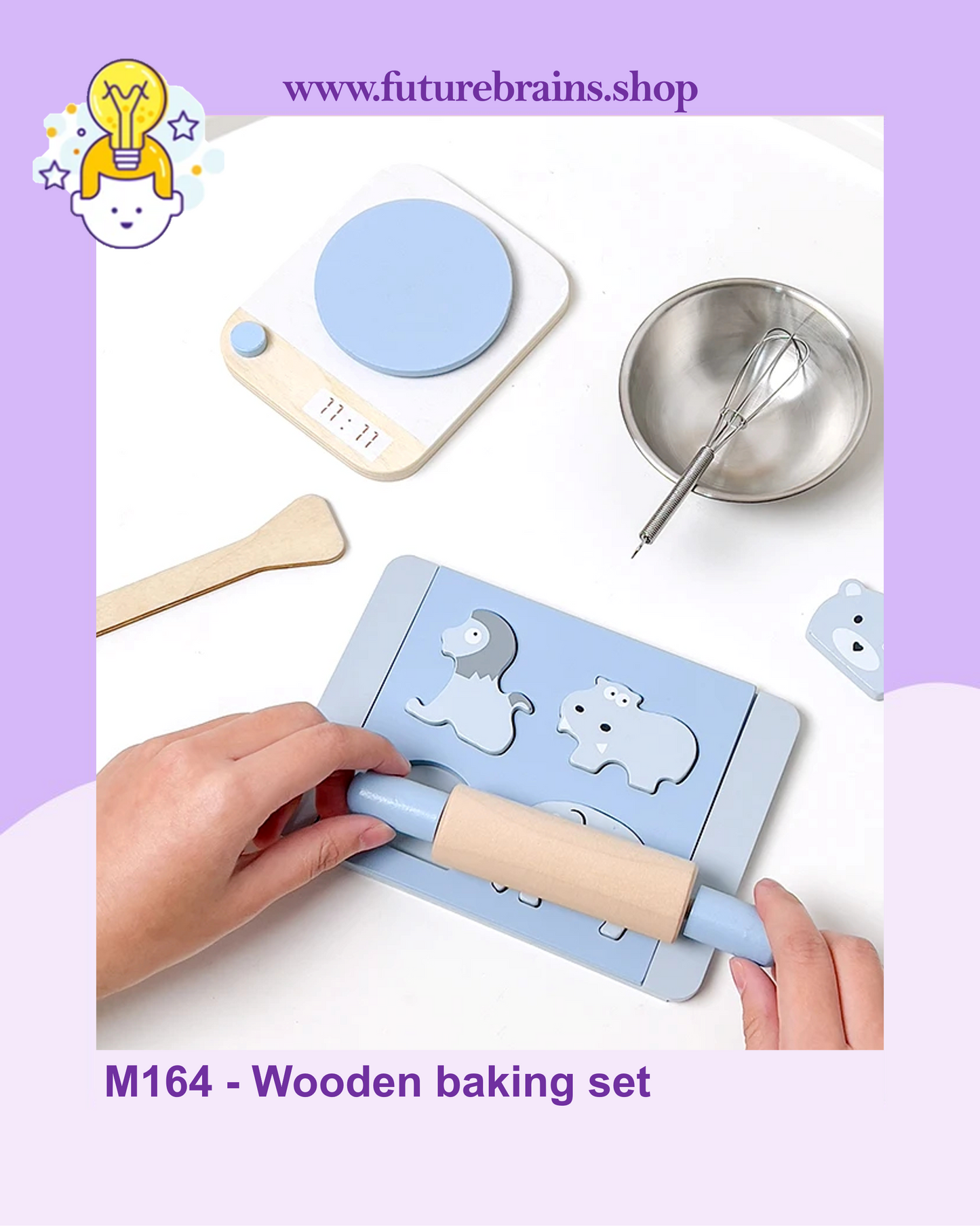 M164 - Wooden baking set