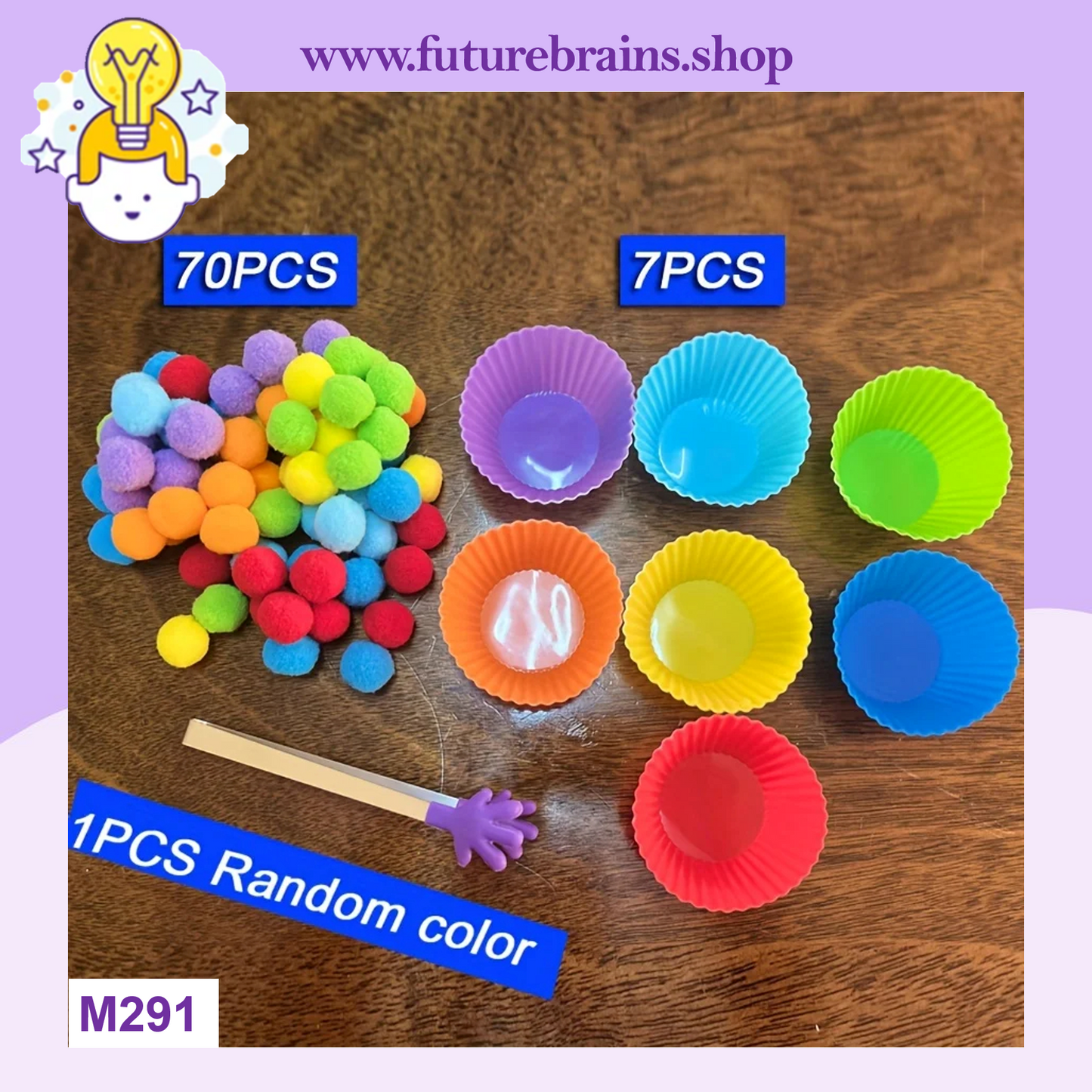 M291 - Pom pom color sorting cups