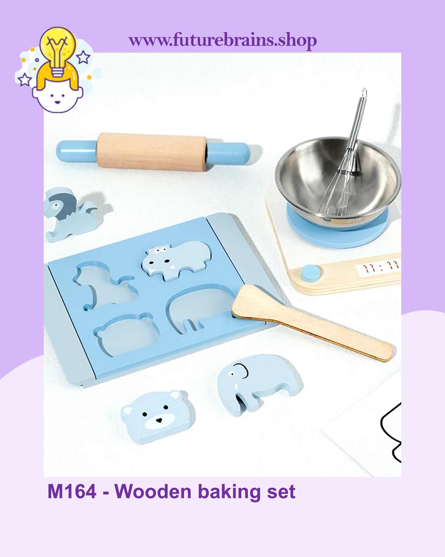 M164 - Wooden baking set