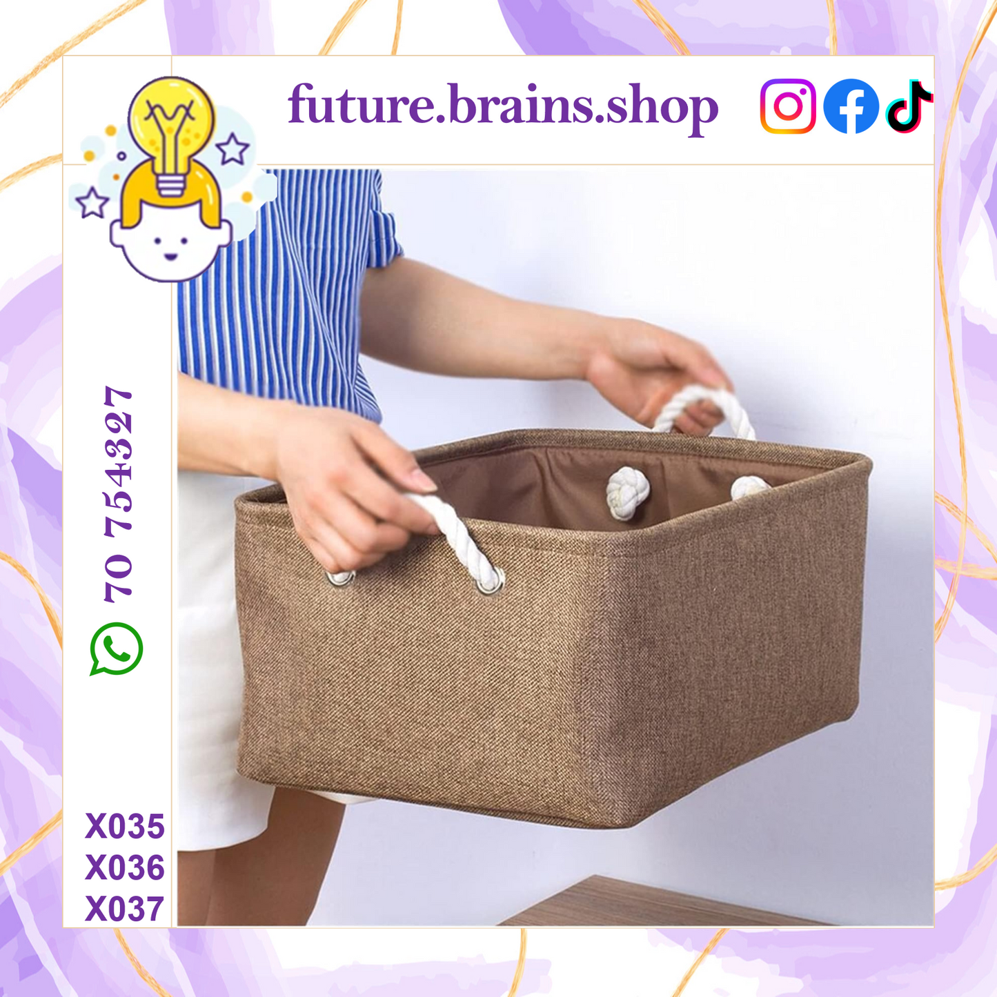 3 sizes storage baskets