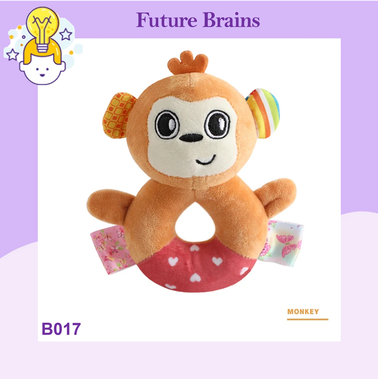 B017 - Baby cloth rattle ring