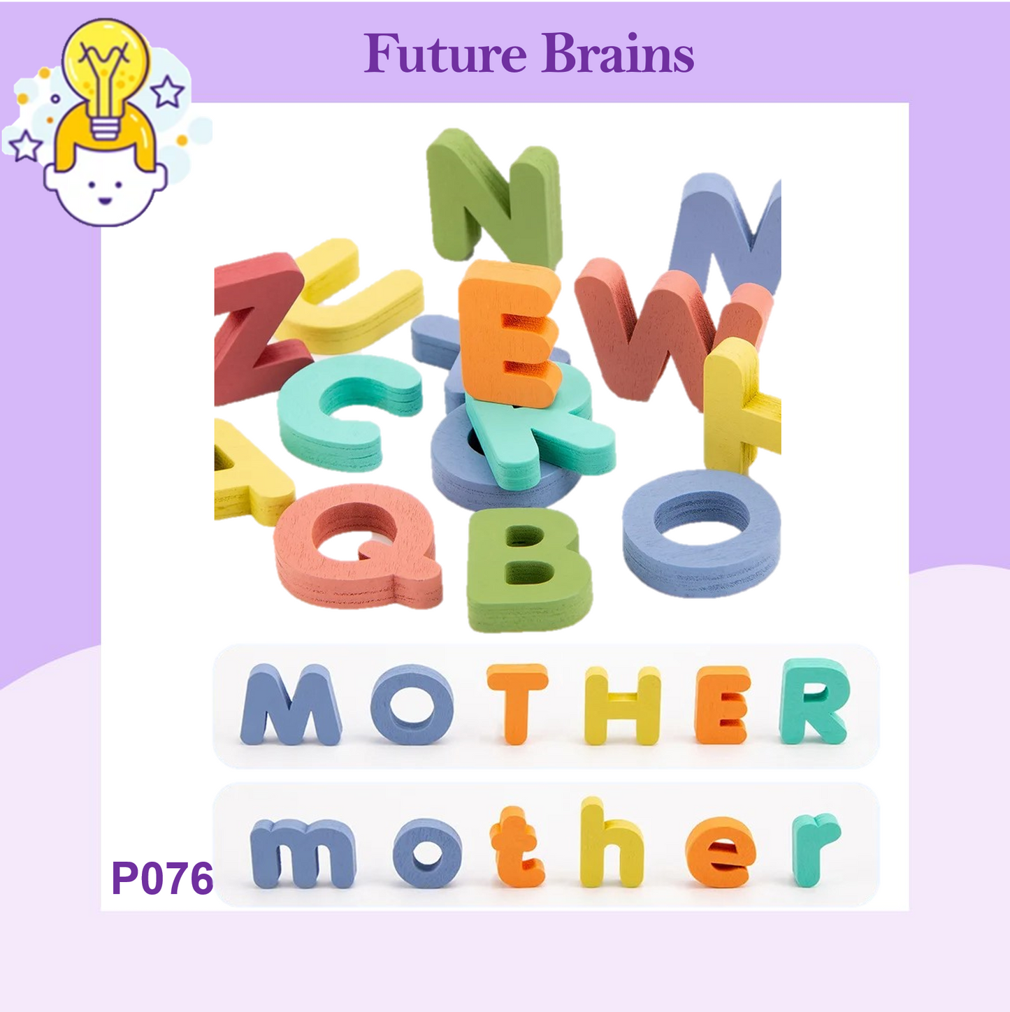 P076 - Upper case & lower case alphabet puzzle board