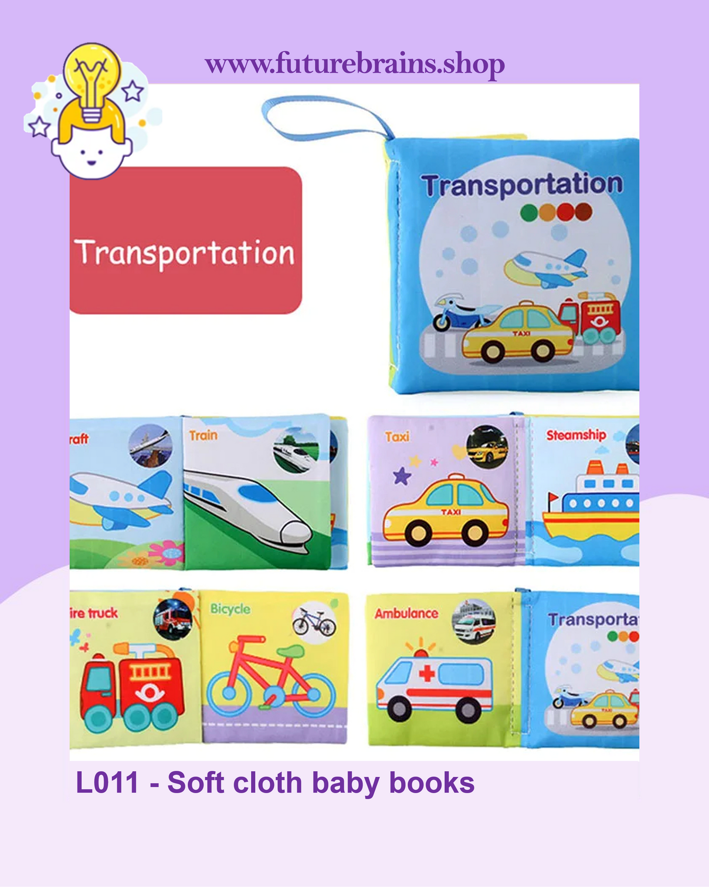 L011 - Soft cloth baby books (buy 5 for 9 $)