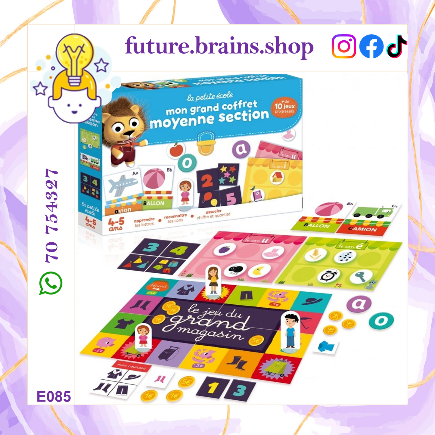 E085 - La petite ecole - Mon grand coffret Moyenne section