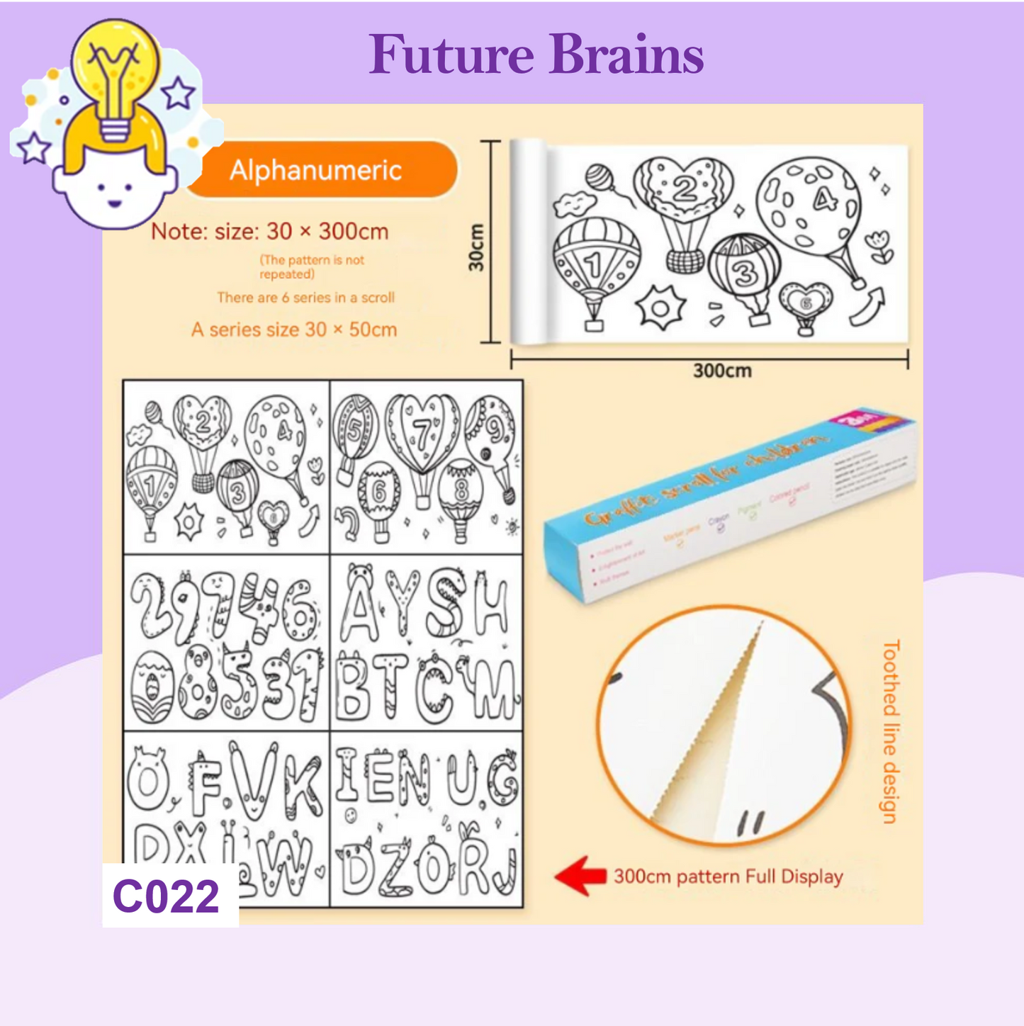 C022 - 3 m children graffiti scroll
