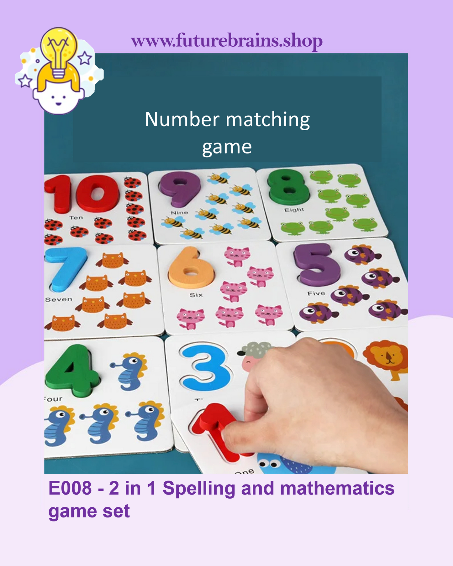 E008 - 2 in 1 Spelling and mathematics game set