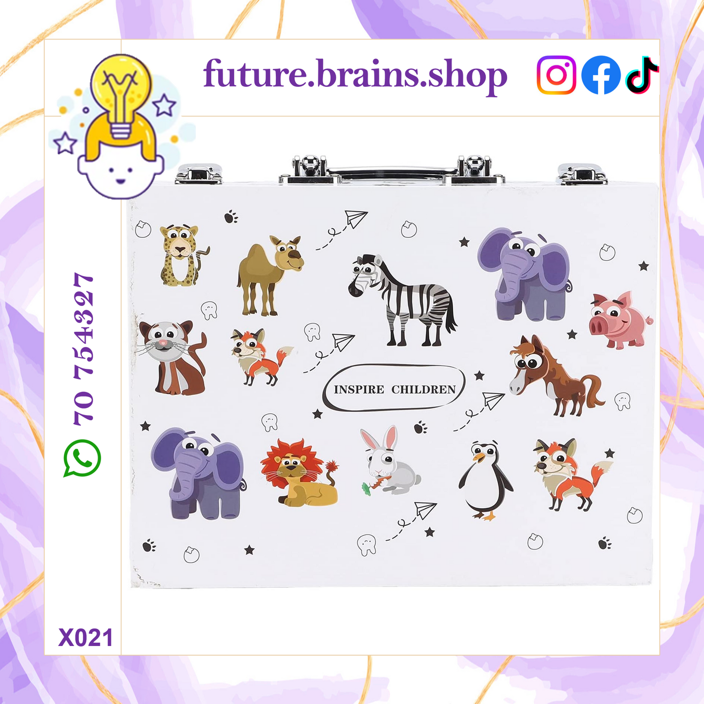 X021 - 48 pcs coloring kit white bag
