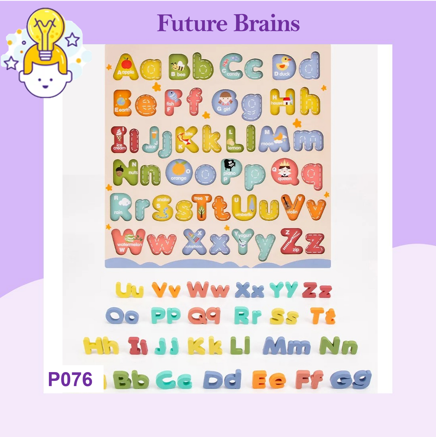 P076 - Upper case & lower case alphabet puzzle board
