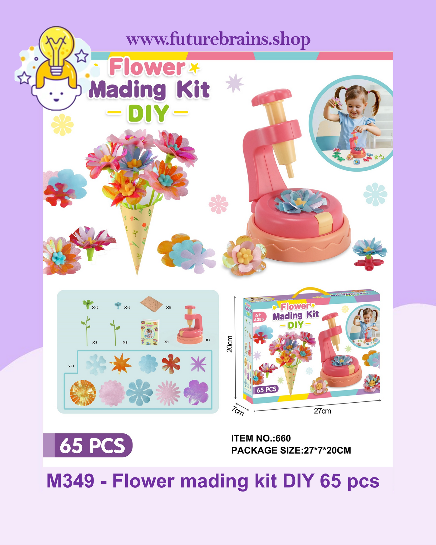 M349 - Flower mading kit DIY 65 pcs