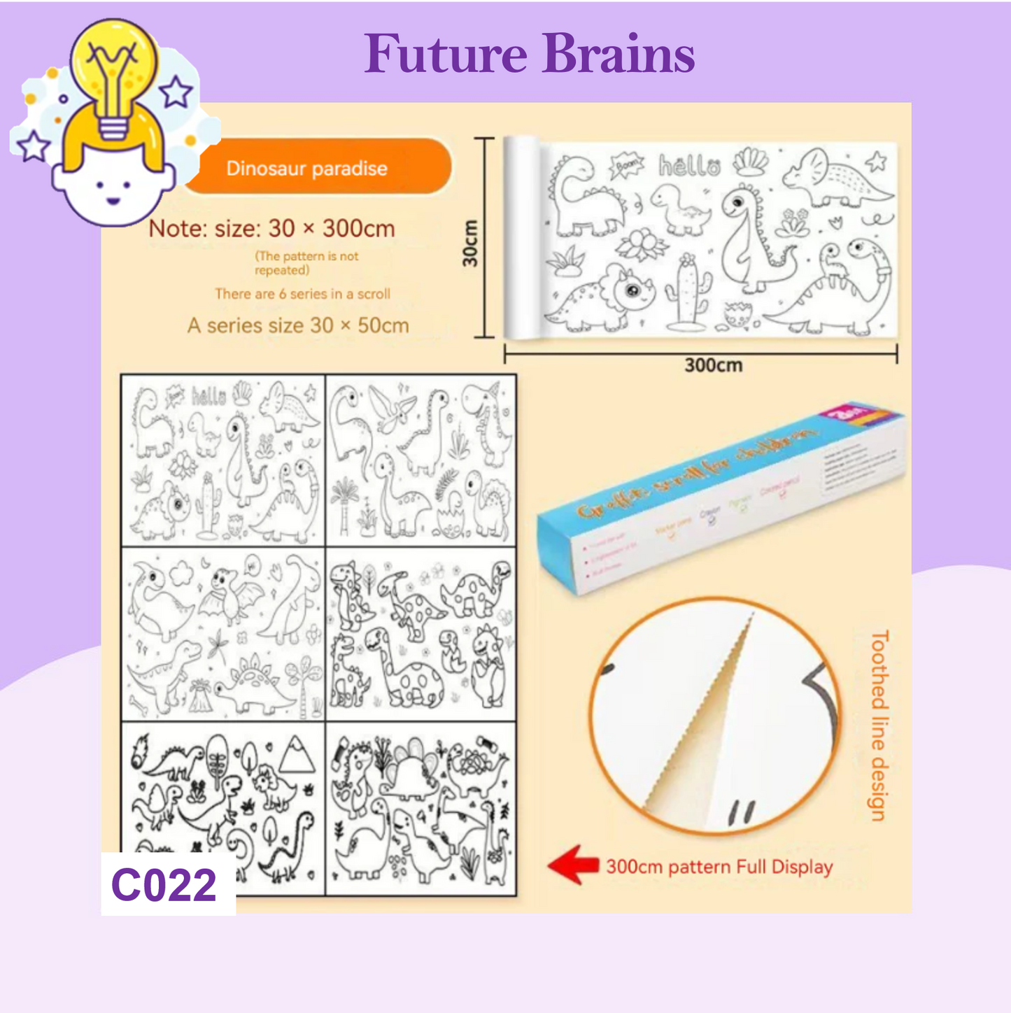C022 - 3 m children graffiti scroll