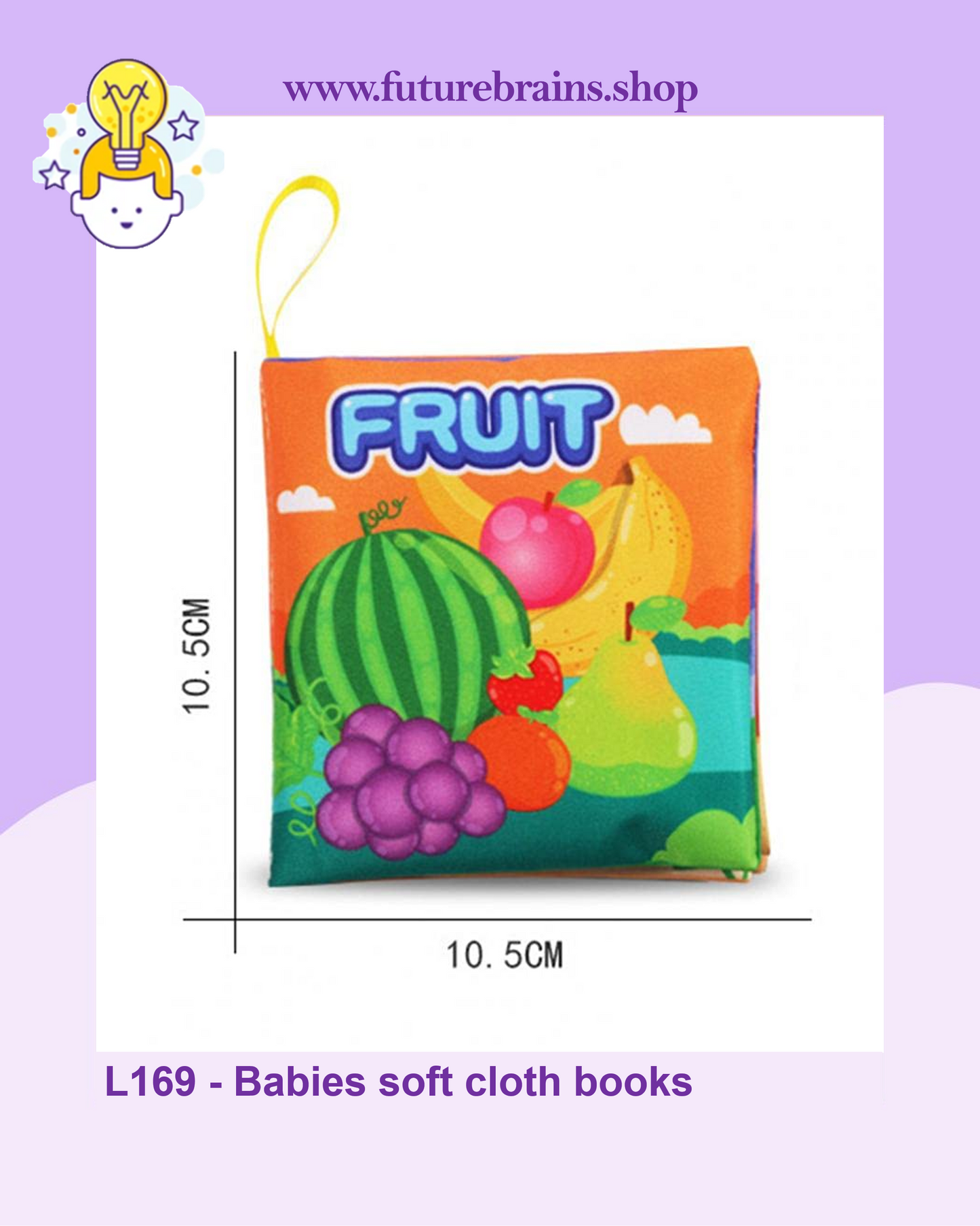 L169 - Babies soft cloth books (Fruits & Vegetables only available)