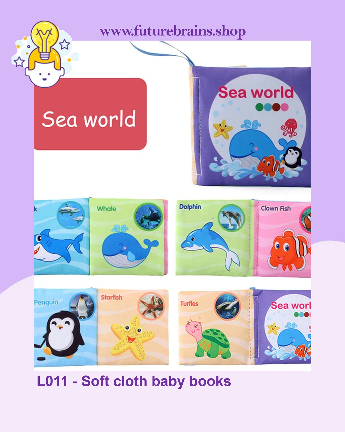 L011 - Soft cloth baby books (buy 5 for 9 $)