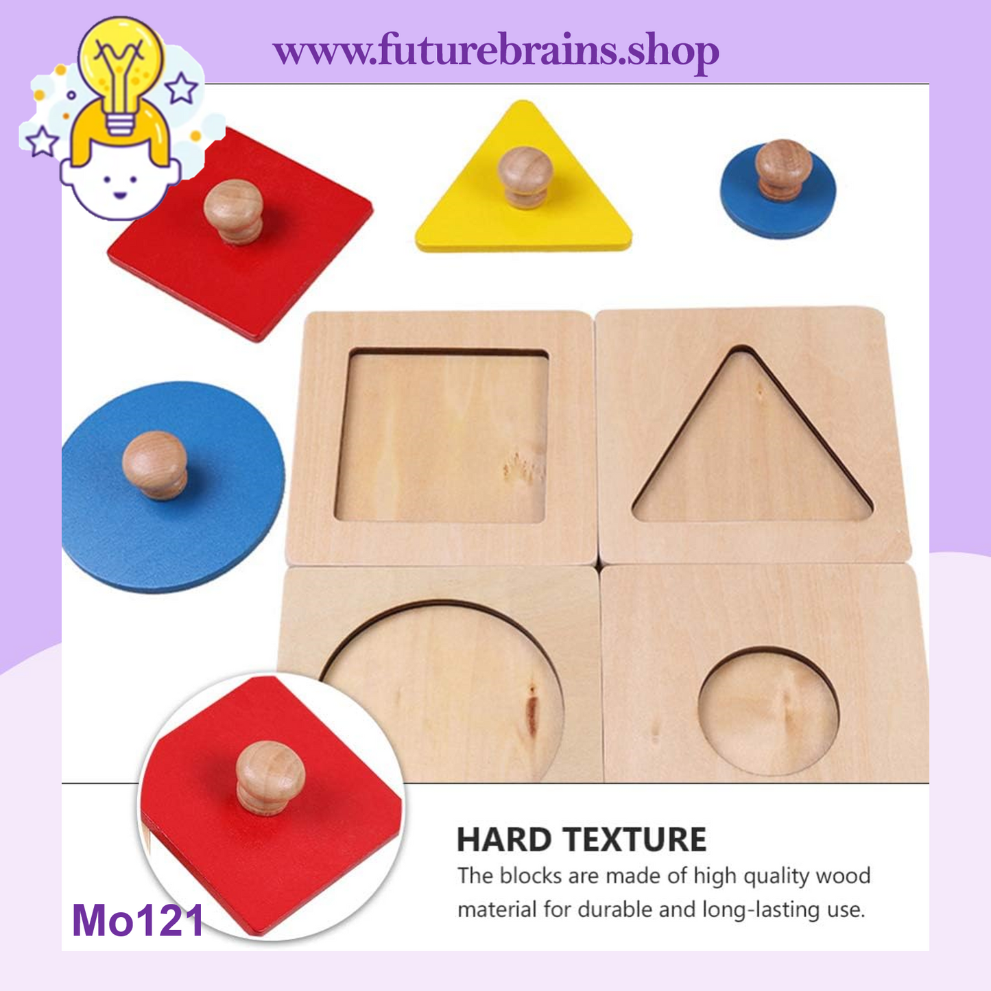 Mo121 - Montessori single-shape puzzles set of 4