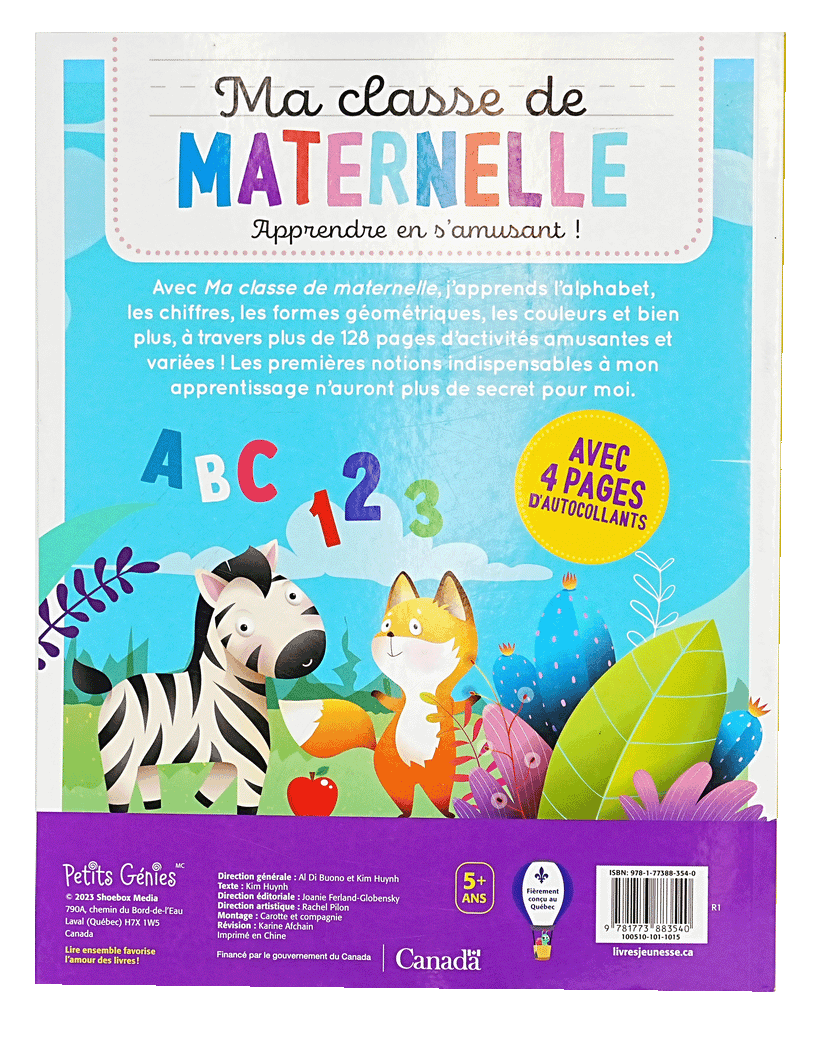 A325 - Ma Classe De Maternelle: Apprendre En S'amusant (PS3 / GS)