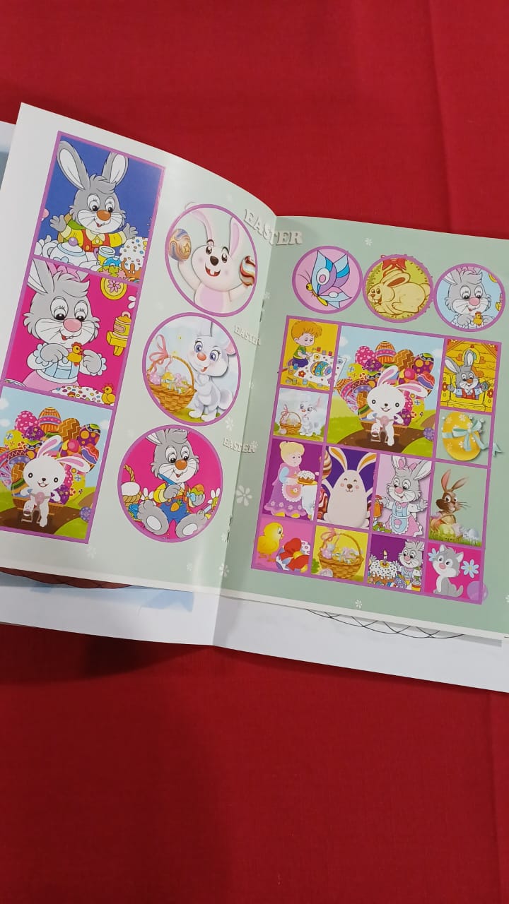 C029 - Easter coloring book with stickers