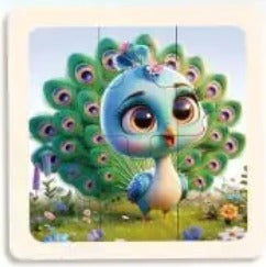 P073 - 6 pcs Infant cognitive puzzles (4 puzzles for 2 $)