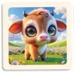 P073 - 6 pcs Infant cognitive puzzles (4 puzzles for 2 $)