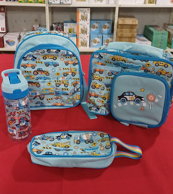 Children's lunch set with bags, bottle, and container