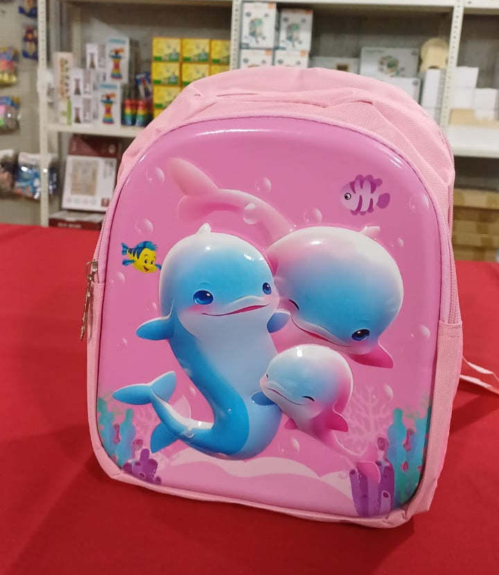 SB002 - 30 cm 3D school bag dolphins design