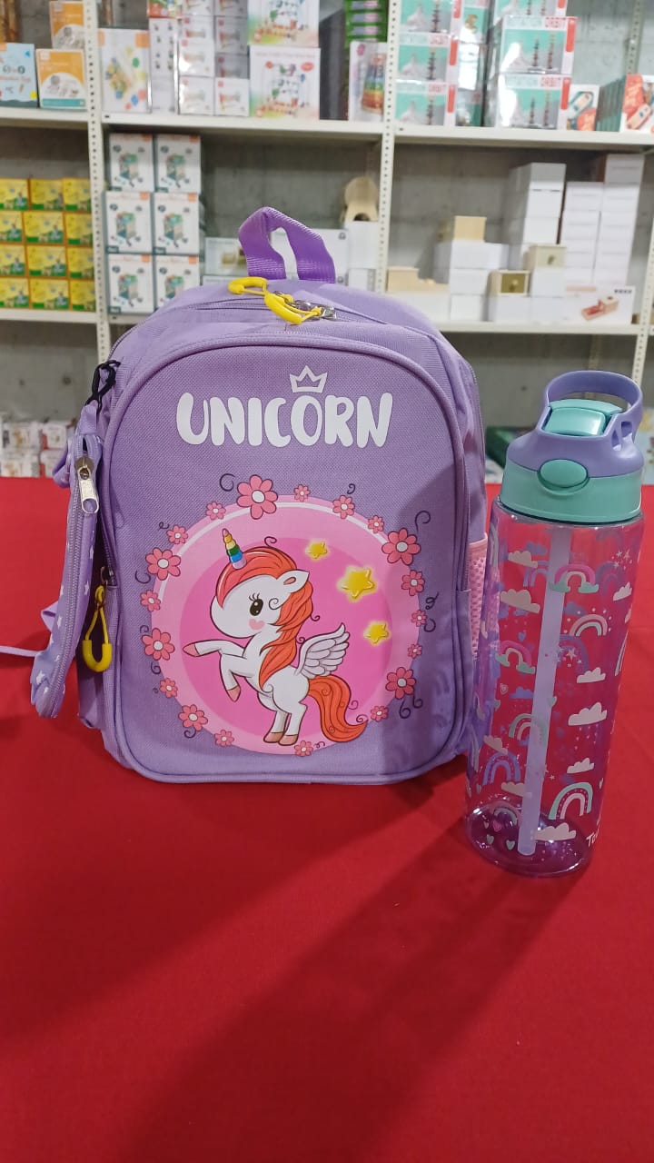 SB008 - 30 cm 2 pcs set: 30 cm backpack unicorn design + pencil case