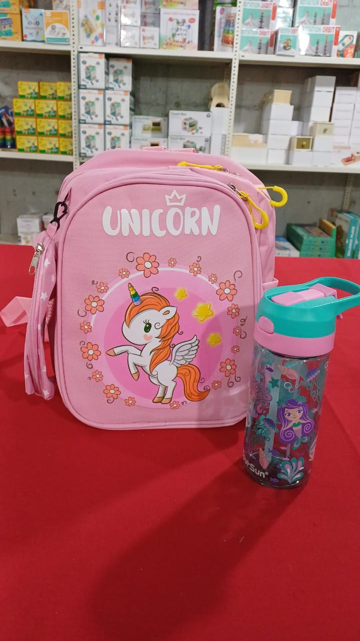 SB008 - 30 cm 2 pcs set: 30 cm backpack unicorn design + pencil case