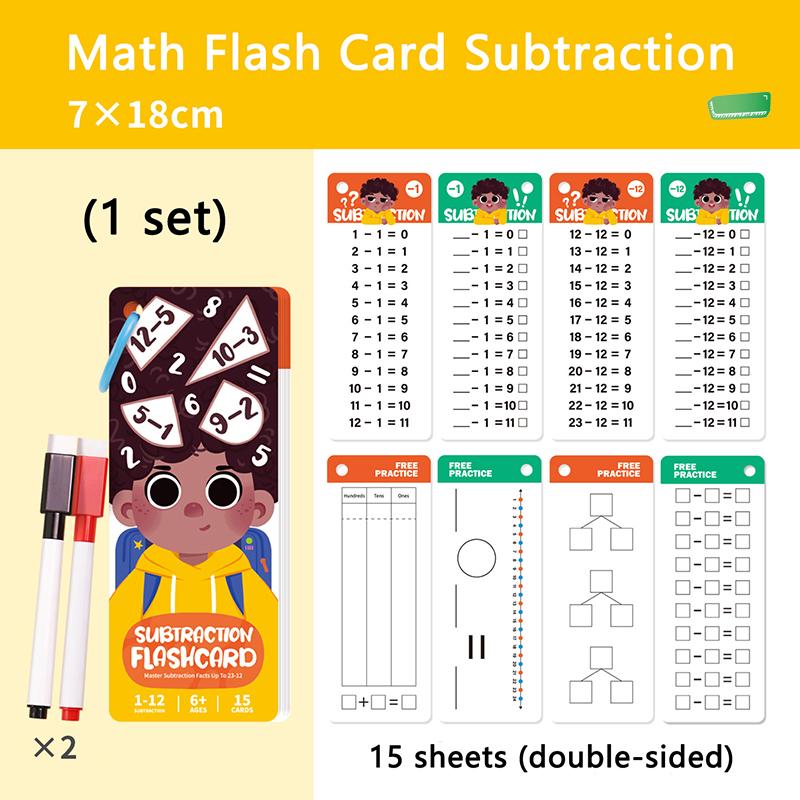 Wipe-Clean math flashcards