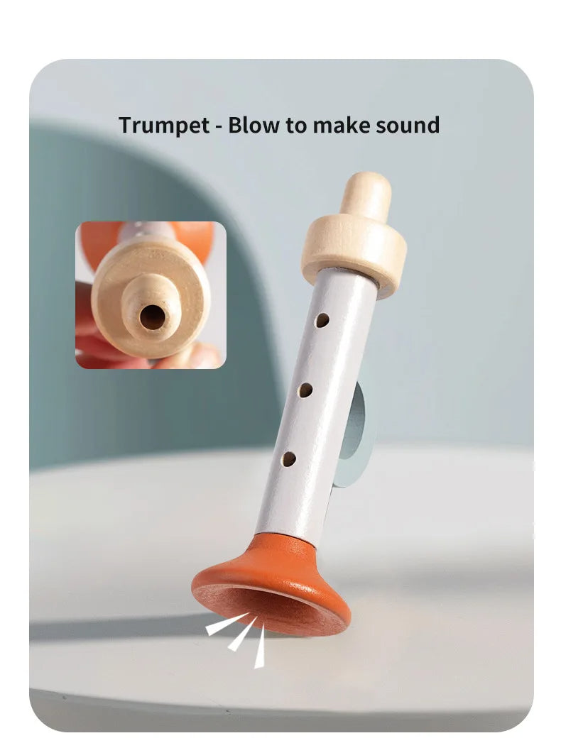 B040 - Wooden music instrument toy 5-pcs set