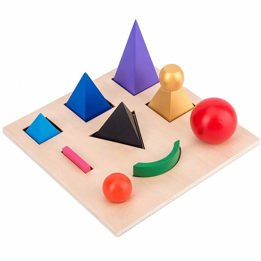 Mo072 - Montessori 3D basic grammar solids