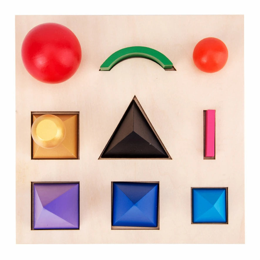 Mo072 - Montessori 3D basic grammar solids