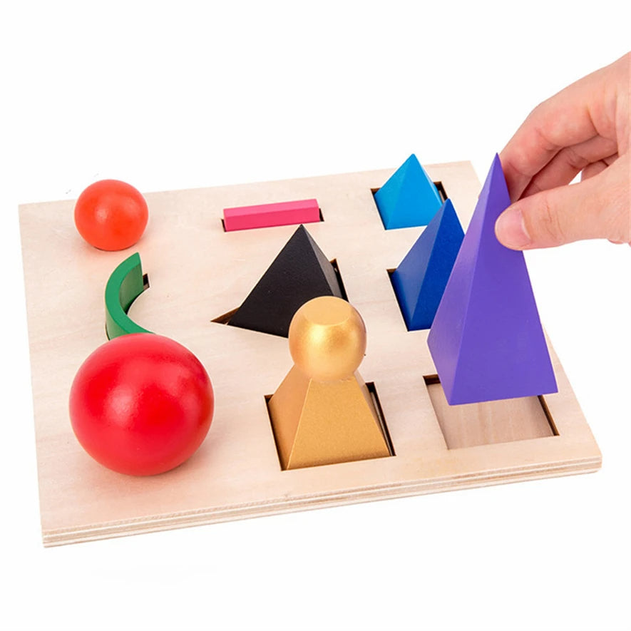 Mo072 - Montessori 3D basic grammar solids