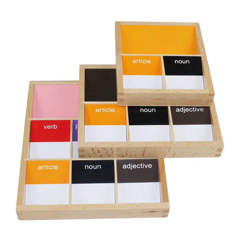 Mo083 - Montessori grammar boxes