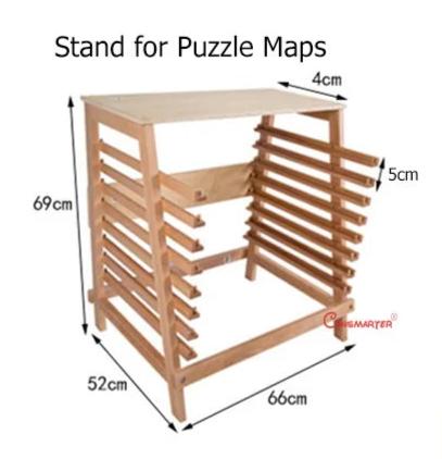 Mo113 - Montessori Cabinet for Framed Puzzle Maps with 7 maps