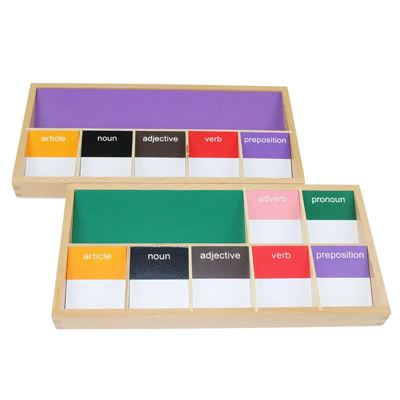 Mo083 - Montessori grammar boxes