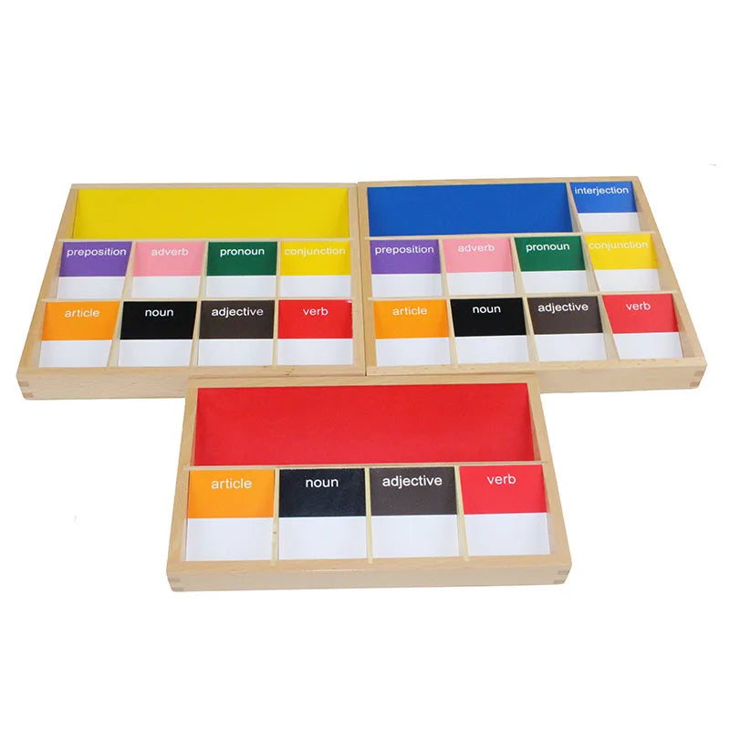 Mo083 - Montessori grammar boxes