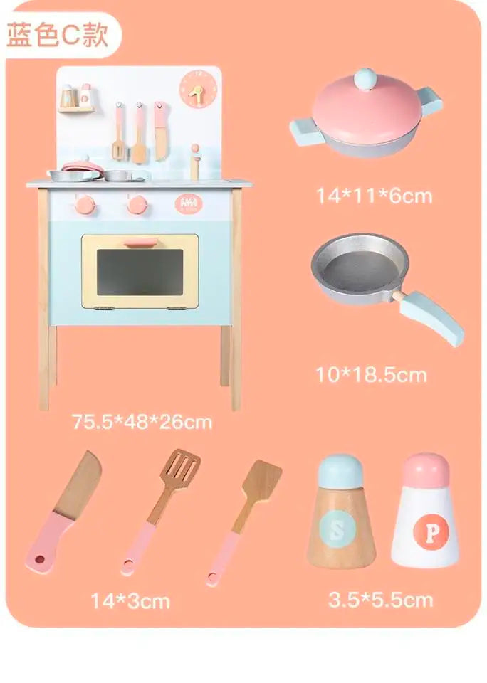 M162 - Wooden colorful kitchen 75 x 48 cm