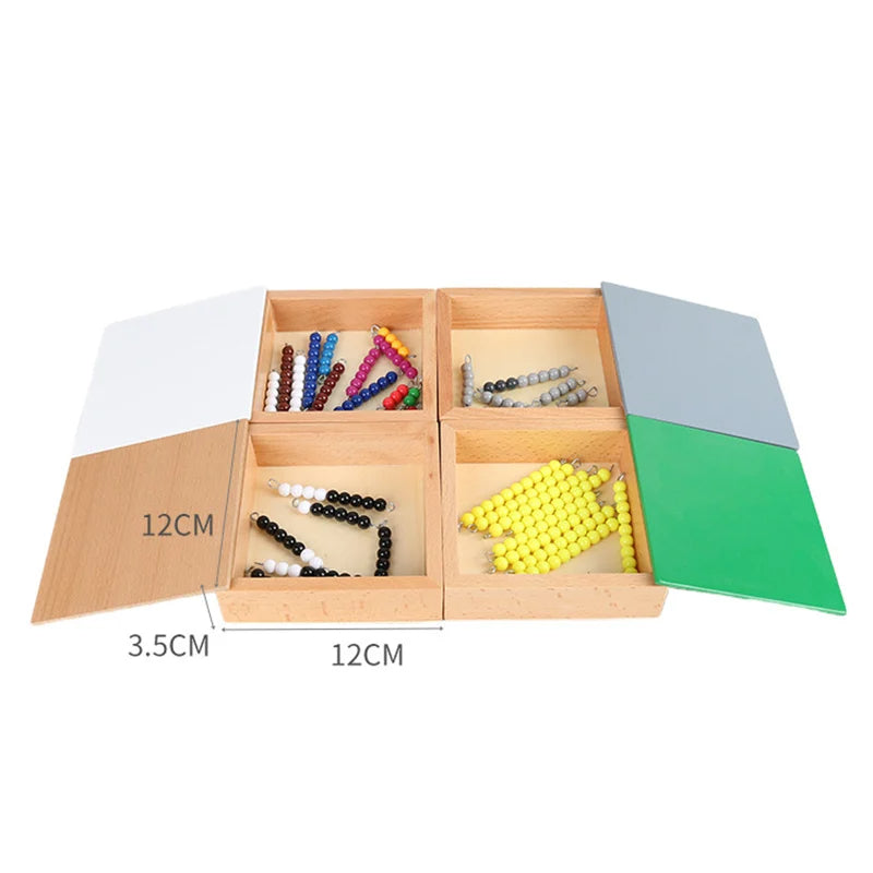 Mo091 - Montessori beads sets for subtraction snake game