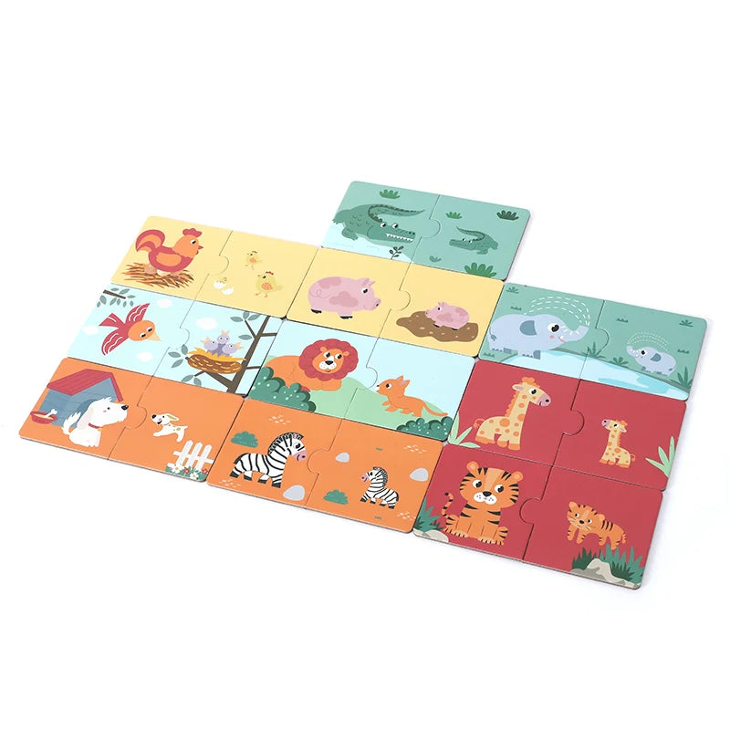 E114 - Animal parent child puzzle