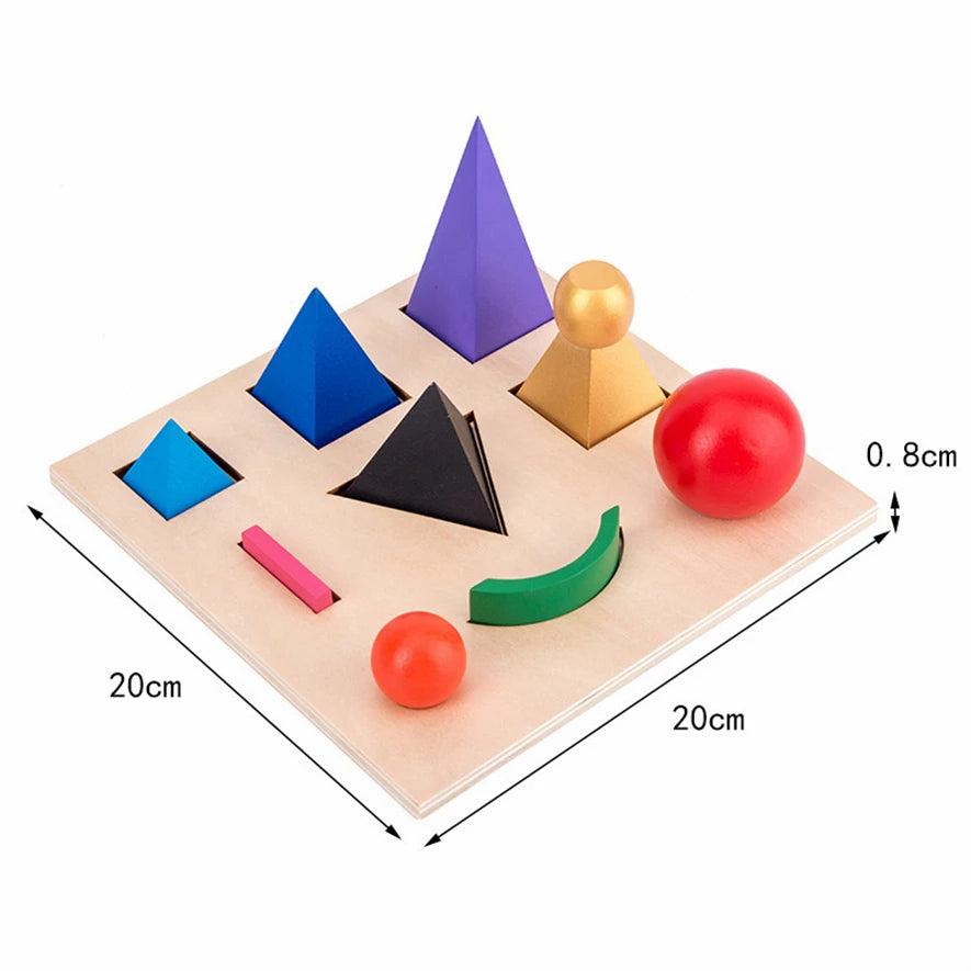 Mo072 - Montessori 3D basic grammar solids