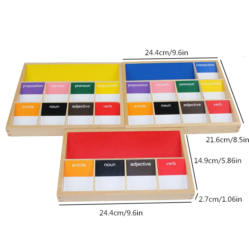 Mo083 - Montessori grammar boxes