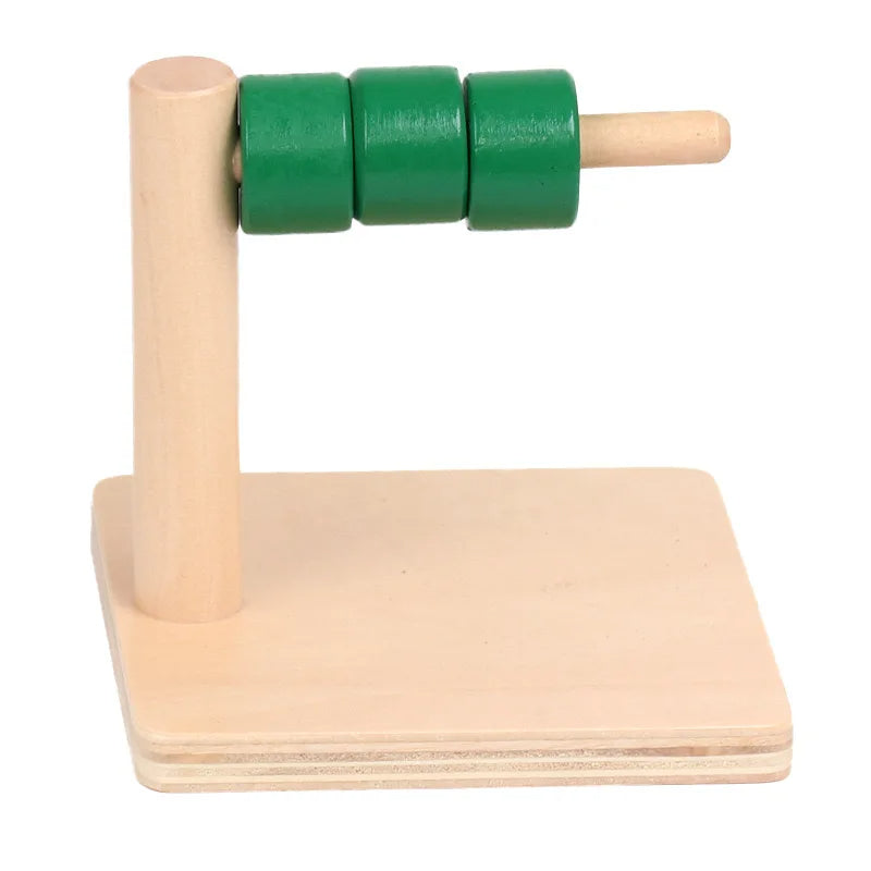 Mo131 - Montessori Discs on Horizontal Dowel