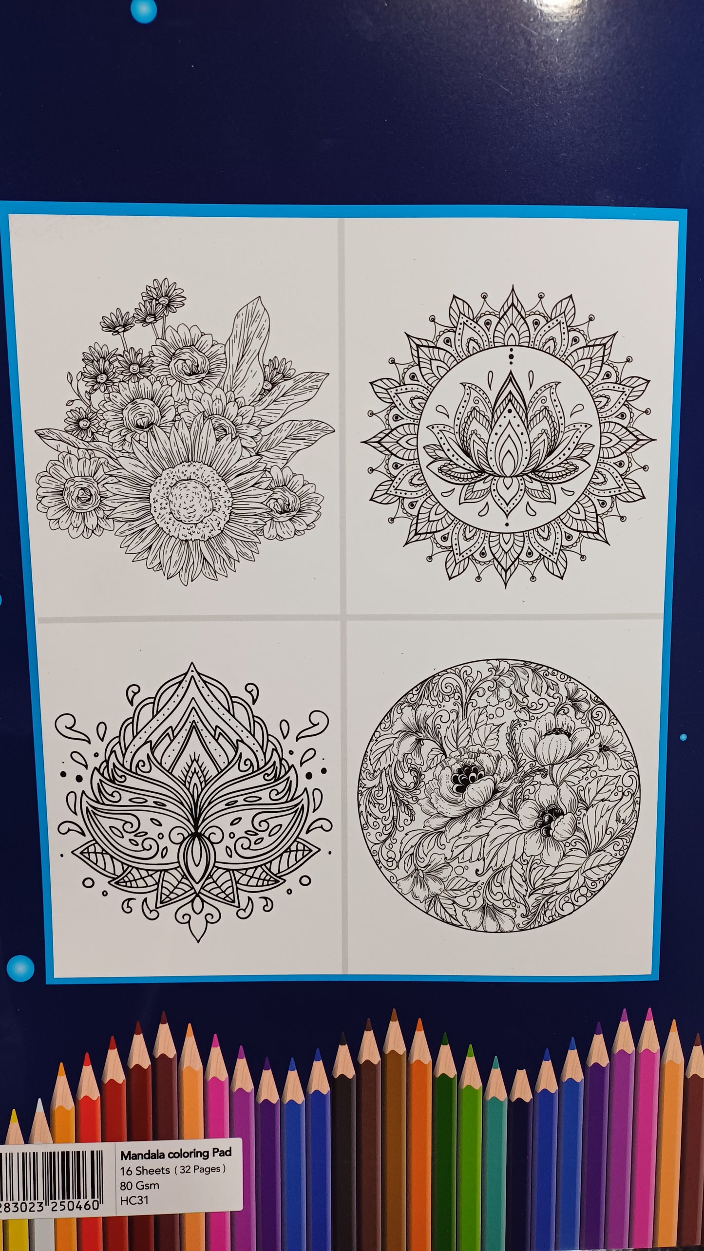 C025 - Floral Mandala coloring book
