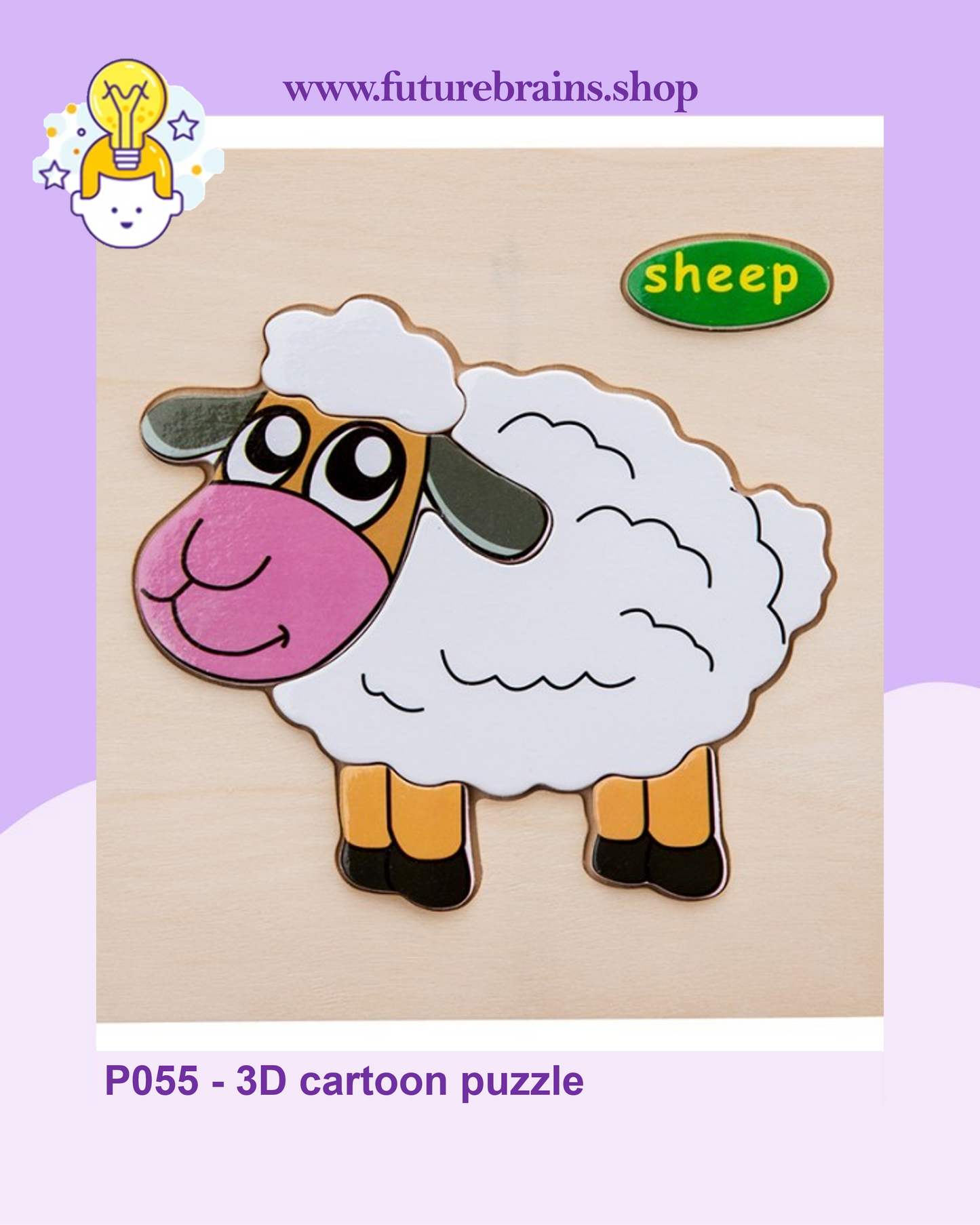 P055 - 3D cartoon puzzle (buy 5 for 4$)