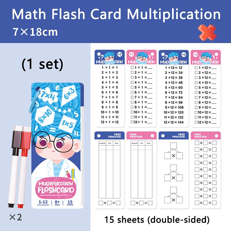 Wipe-Clean math flashcards