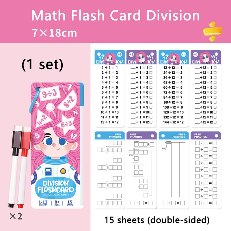 Wipe-Clean math flashcards