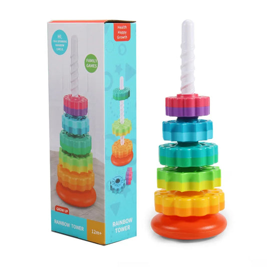 B014 - Spinning rainbow tower