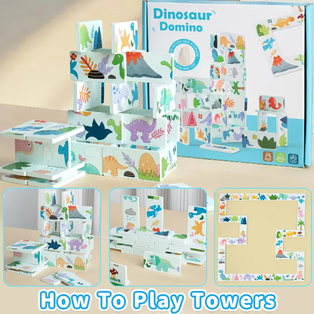 G001 - Dinosaur domino