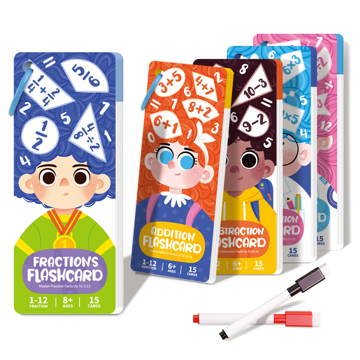 Wipe-Clean math flashcards