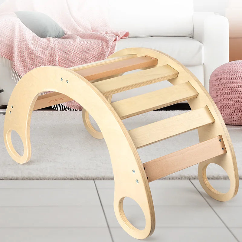 M047 - Montessori Wooden Climbing Arch and Rocker (FREE delivery)
