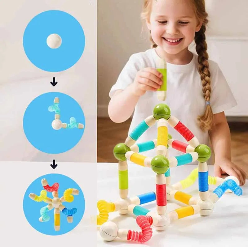 Flexible magnetic tube block