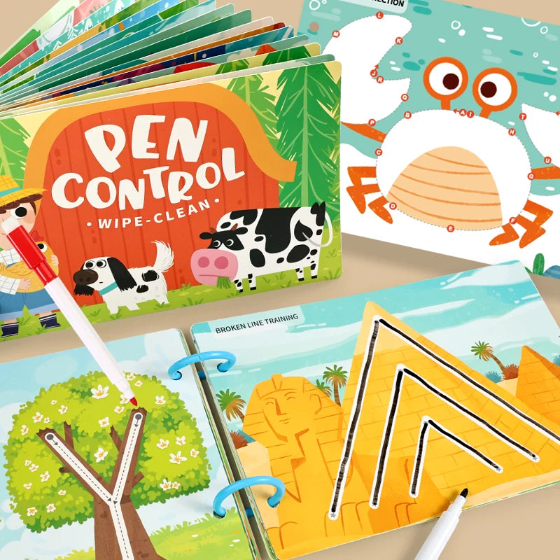 A004 - Pen Control Wipe-Clean Book